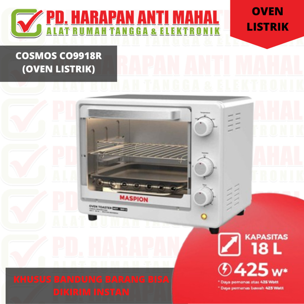MASPION MOT1801S (OVEN LISTRIK)/Oven Listrik Maspion MOT-1801S Oven Toaster MOT1801S 18 Liter MOT 18