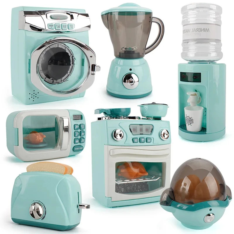 

Kitchen Toys for Kids Simulation Washing Machine Bread Maker Girls Play House Role Interactive Toys For Children 3 to 6 Years