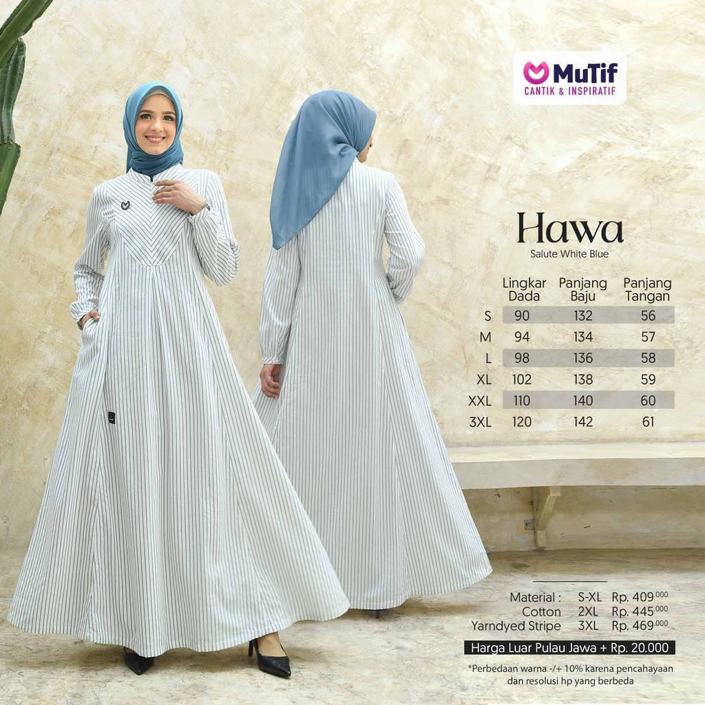 Baju Muslim Couple Gamis Mutif Hawa (couple Hawa) by Mutif