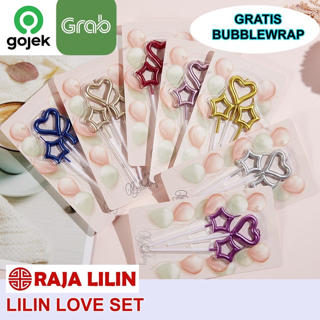 Lilin Love Set Lilin Ulang Tahun Love Birthday Candle Lilin Ulang Tahun KOREA Lilin Ultah