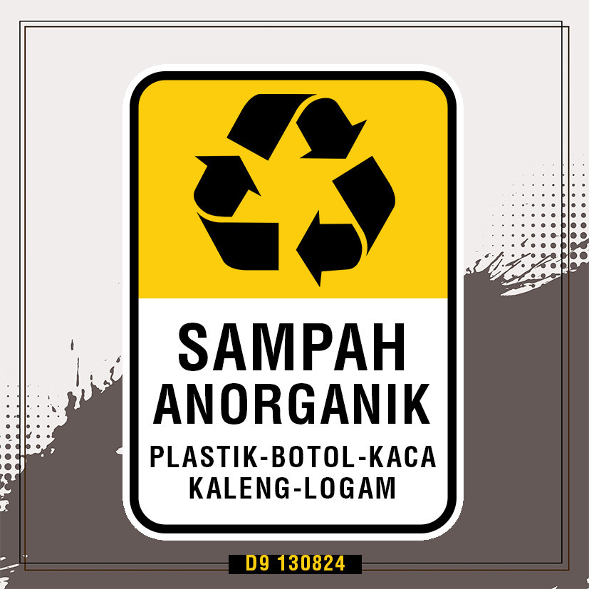 

Stiker Penanda Tempat Jenis Sampah Anorganik multi Sticker Peringatan Kantor Rumah