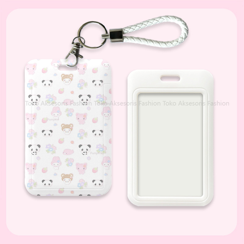 

id card holder tempat kartu lucu layer lanyard photocard aesthetic gantungan kartu nama tag cute nametag cari di lanyard 049