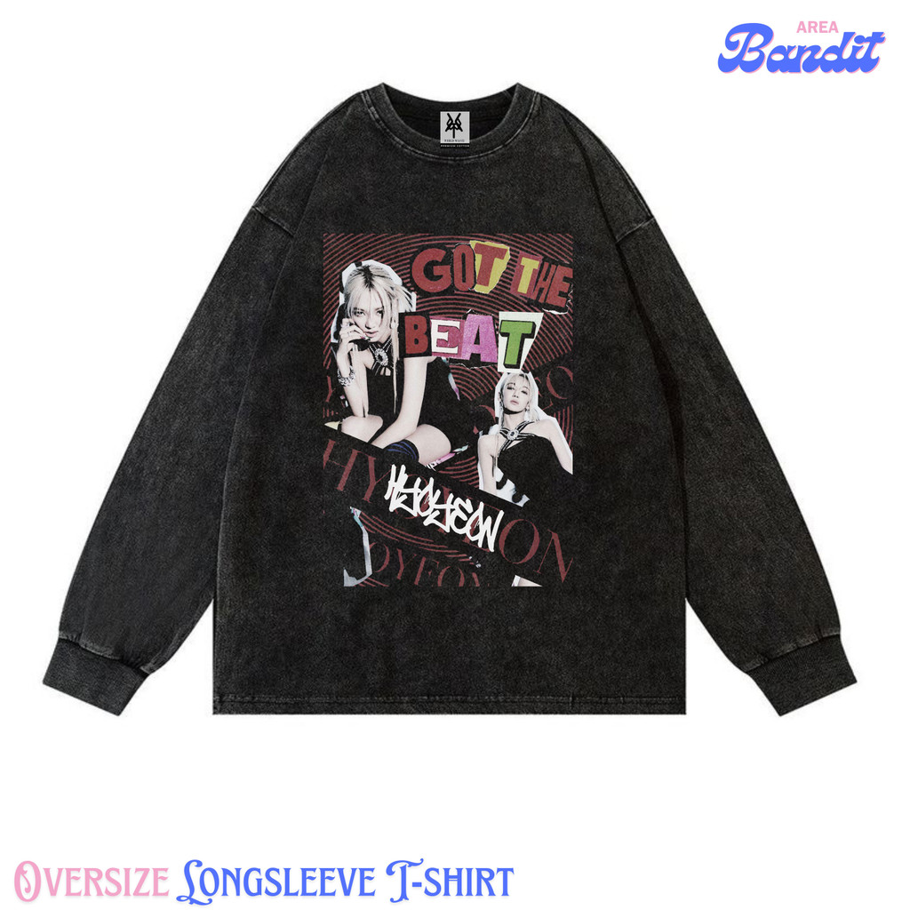 Bandit Area "Hyoyeon got the beat" Oversize Longsleeve T-shirt Vintage tee