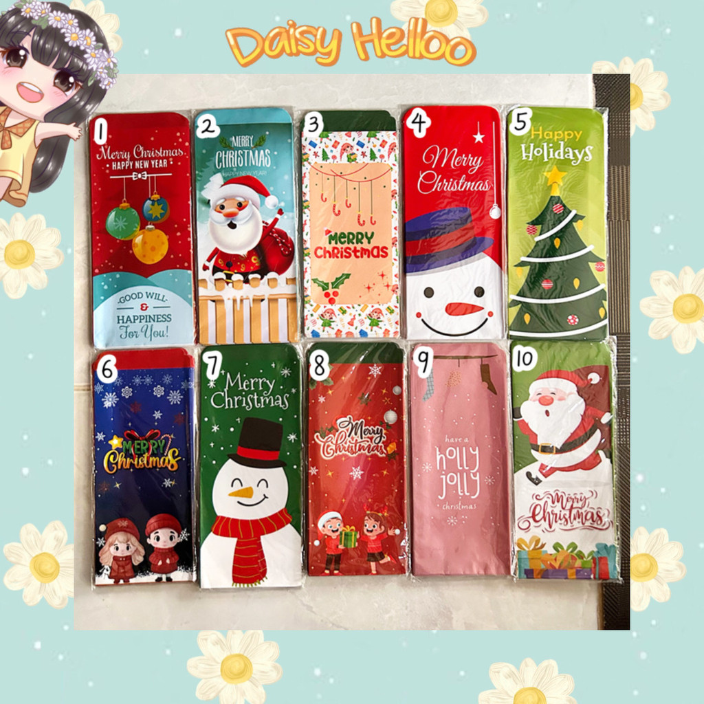 

Amplop Natal 2024 isi 10 pcs Ukuran L Aesthetic Merry Christmas Thr Anak Xmas Lucu Banjar Banjarmasin Bjm DaisyHelloo