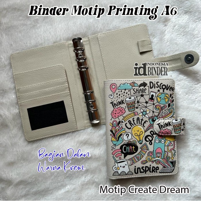 

Binder Motip Printing Uk.A6 Ring 6 (13cm x 18,5cm) 12 motip pilihan - Create Dream