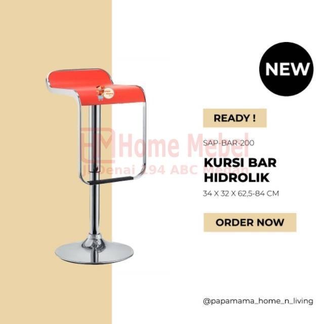 PROMO TERMURAH Kursi Bar Minimalis SP200 - Kursi Bar Kaki Hidrolik Tinggi Harga Grosir Medan by HOME