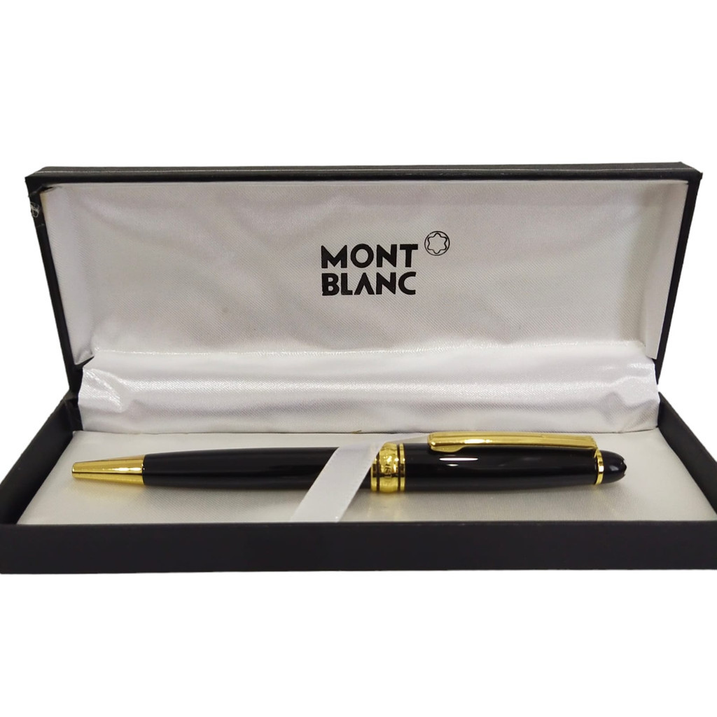 

Pen kerja/kantor Montblanc Meisterstuck Gold ballpoint rollerball Cod