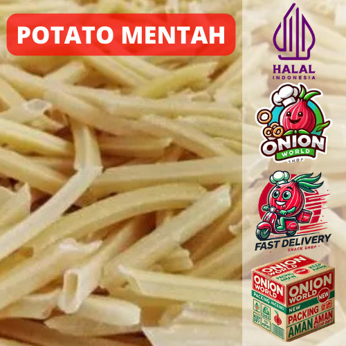 

UWD POTATO MENTAH 1Kg French Fries Mentah Stik Potato Stik Kentang Mentah Kerupuk Potato Kentang Sti