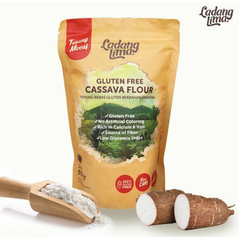 

LADANG LIMA TEPUNG SERBAGUNA 500GR - ALL PURPOSE MOCAF FLOUR - GLUTEN FREE