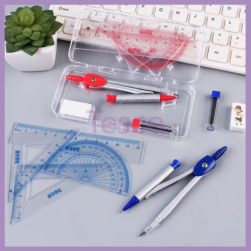 

Tesco Set kompas/set matematika/set penggaris/jangka set/compass set/jangka sekolah