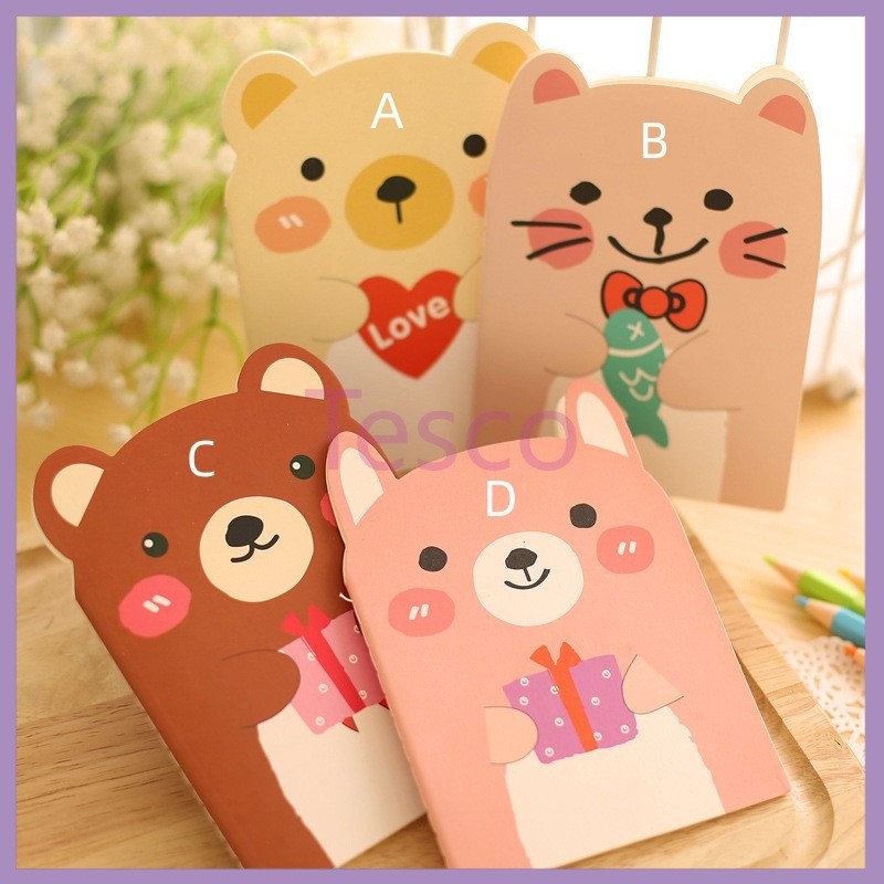 

Tesco buku catatan mini kartun/ Note Book Mini / Buku Tulis Kecil Cute Animal Berkuping