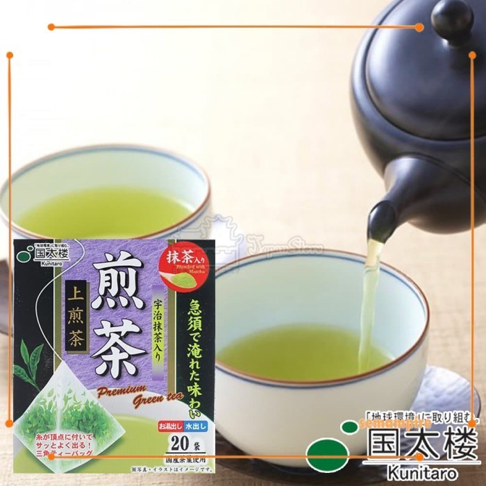 

Kunitaro Premium Green Tea Sencha Blended with Matcha Tea Bag [20 Bag]