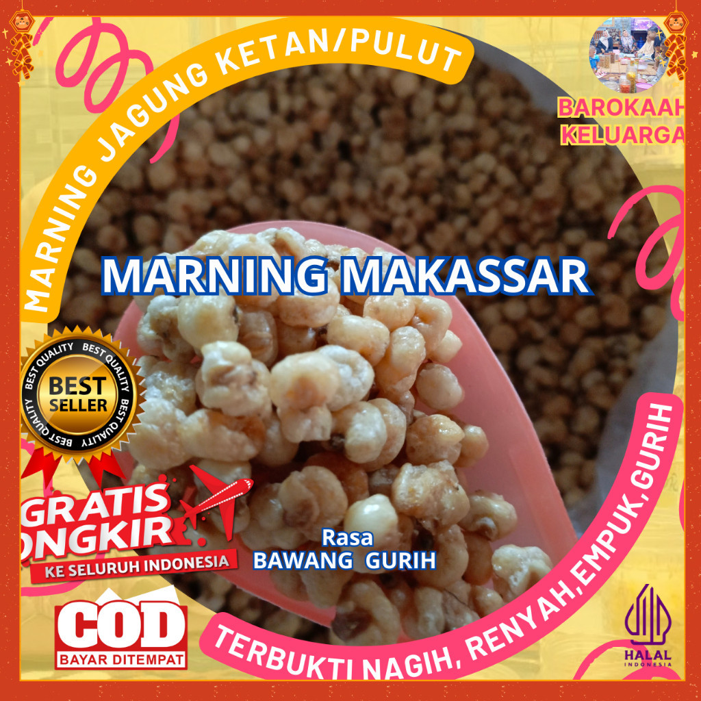 

Cemilan Jagung Marning Ketan/ Snack Marning Jagung Klasik/ Marning Jagung Sultan Premium/ Marning Jagung Super Duper Empuk Renyah (250gr)