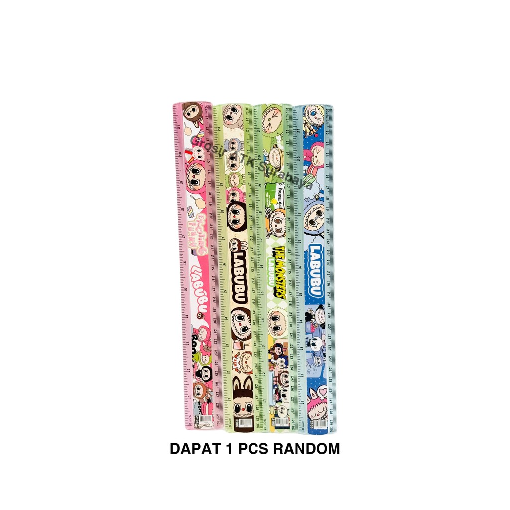 

( StaLand ) / ( DAPAT 1 PCS ) PENGGARIS LABUBU 30CM 2105 / Garisan Ruler 30cm Labubu 2105 Bagus Lucu