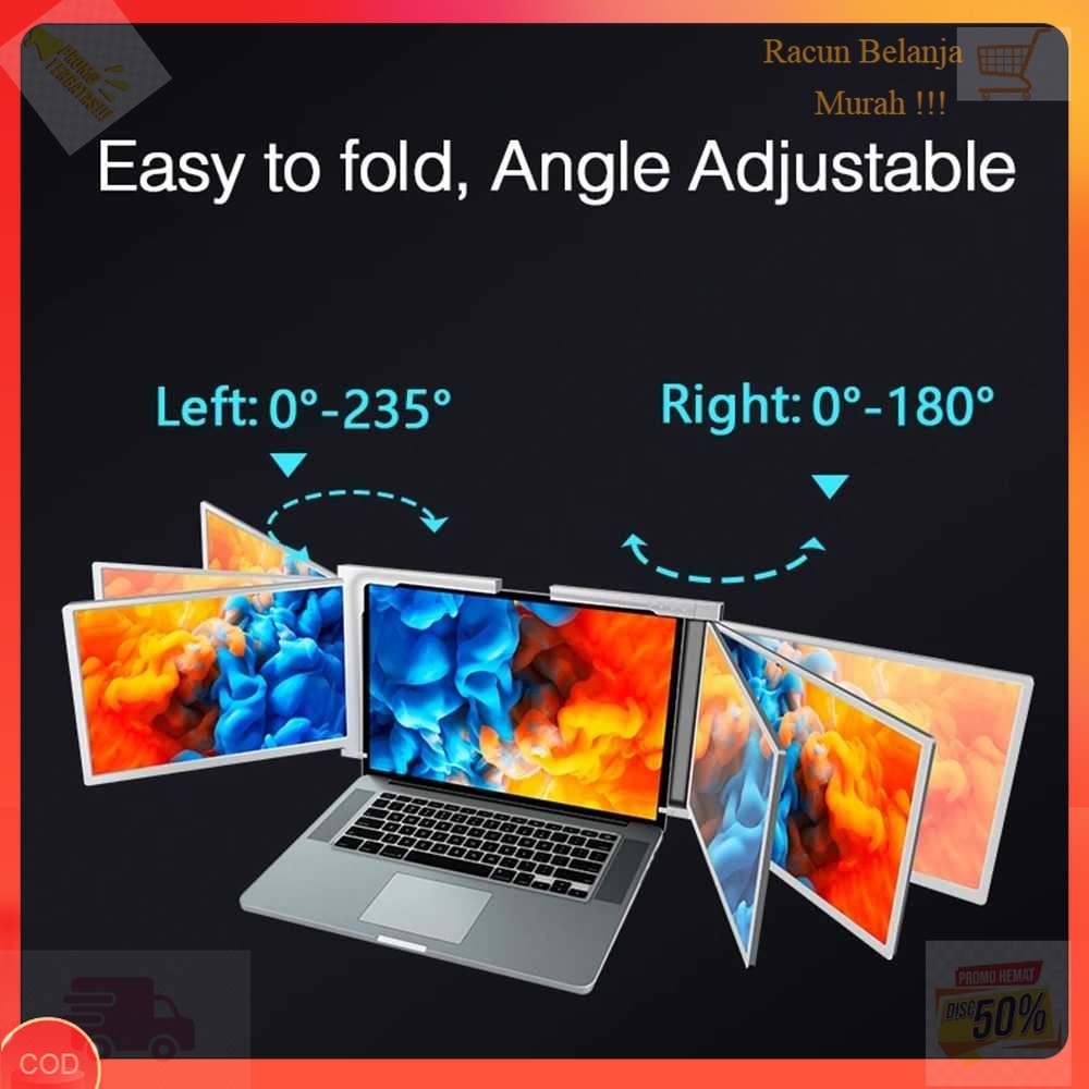 Aibecy Portable Monitor Dual Screen Extender 14 Inch IPS 1080P - S1