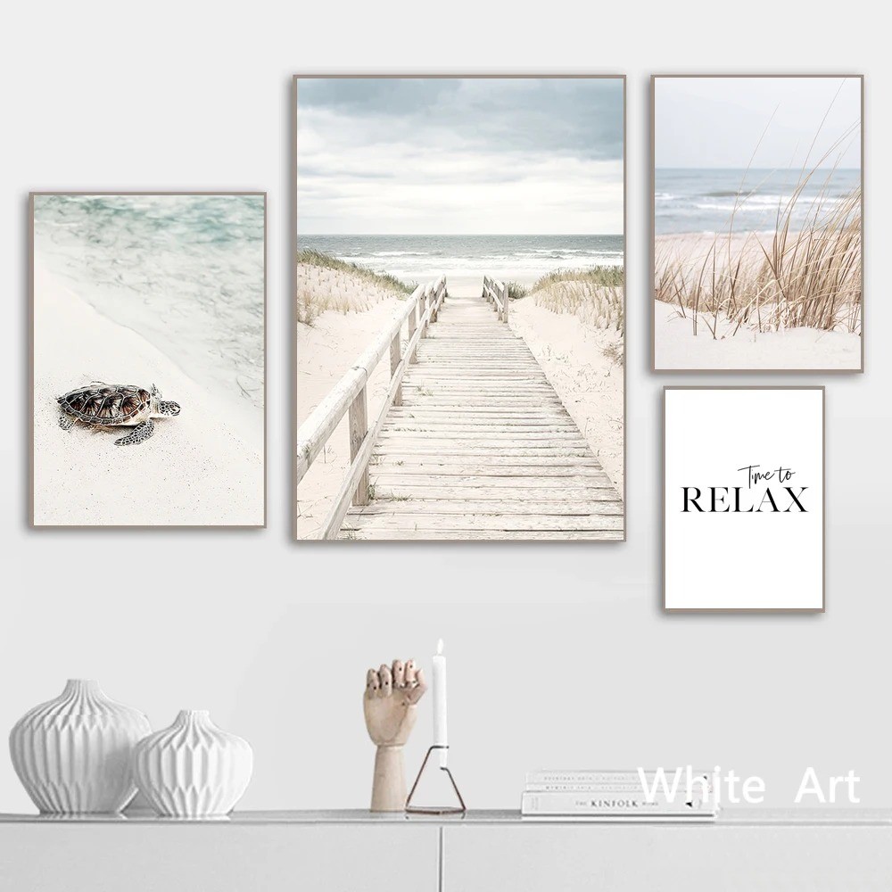 

Summer Sea View Canvas Beach Starfish High-definition Printing Modern Mural Living Room Bedroom Decoration Gift