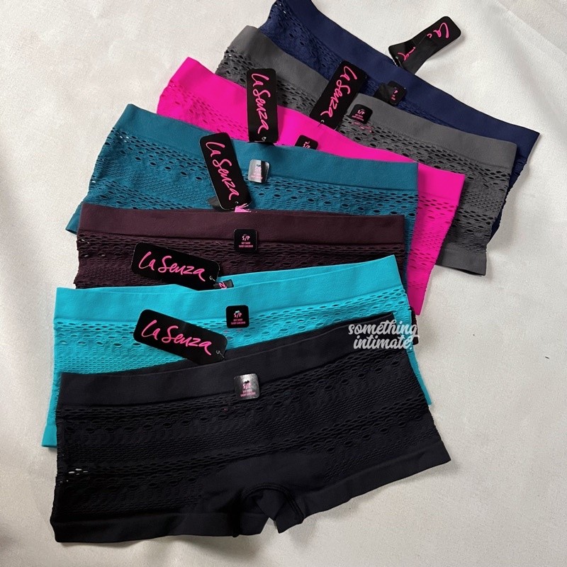 [FULLTAG] LASENZA LA SENZA Soft Seamless Boyshort Panty #1 Sultry Argyle Fishnet Ultrasoft Modal Pan