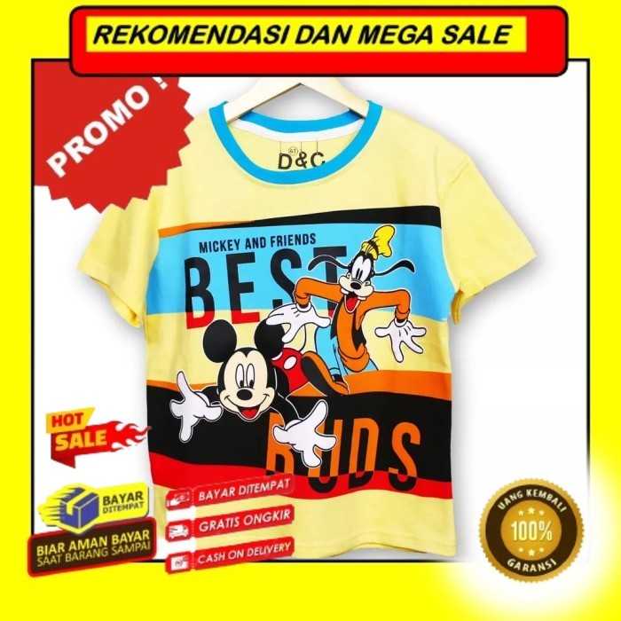 Rekomendasi Terlaris Baju Kaos Atasan Anak Laki Laki FULL PRINT | Kaos Anak Grosir Murah - D.Mickey,