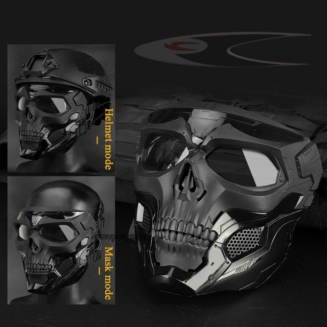 topeng wajah helm tengkorak bikers retro classic motor keren garang / mask wajah helm