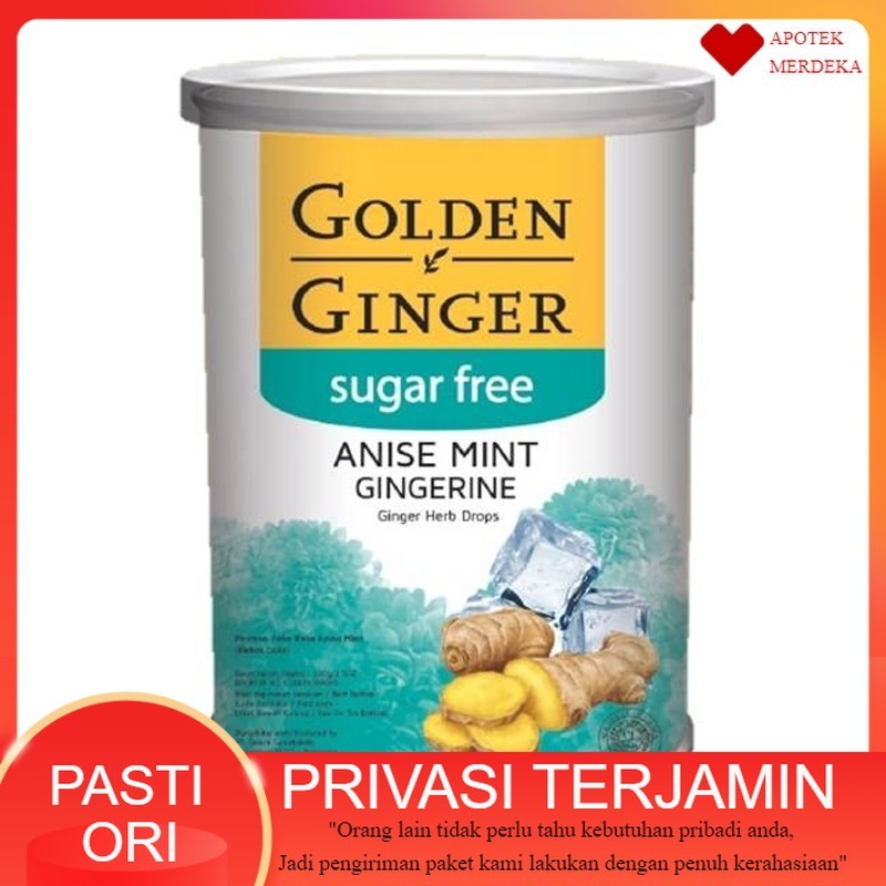 

Golden Ginger Can Sugar Free Ginger Herb Drops Anisemint 100gr / Golden Ginger Anise Mint Gingeriner Sugar Free