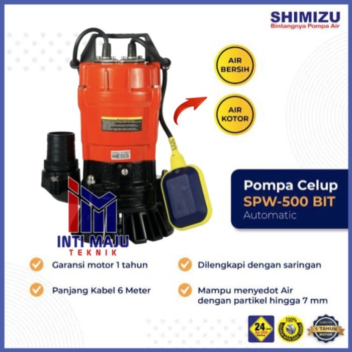 Pompa celup air kotor otomatis SHIMIZU SPW 500 BIT 2inch 500Watt