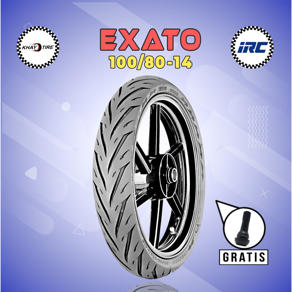 Ban Motor Matic IRC EXATO 100/80 Ring 14 Tubeless