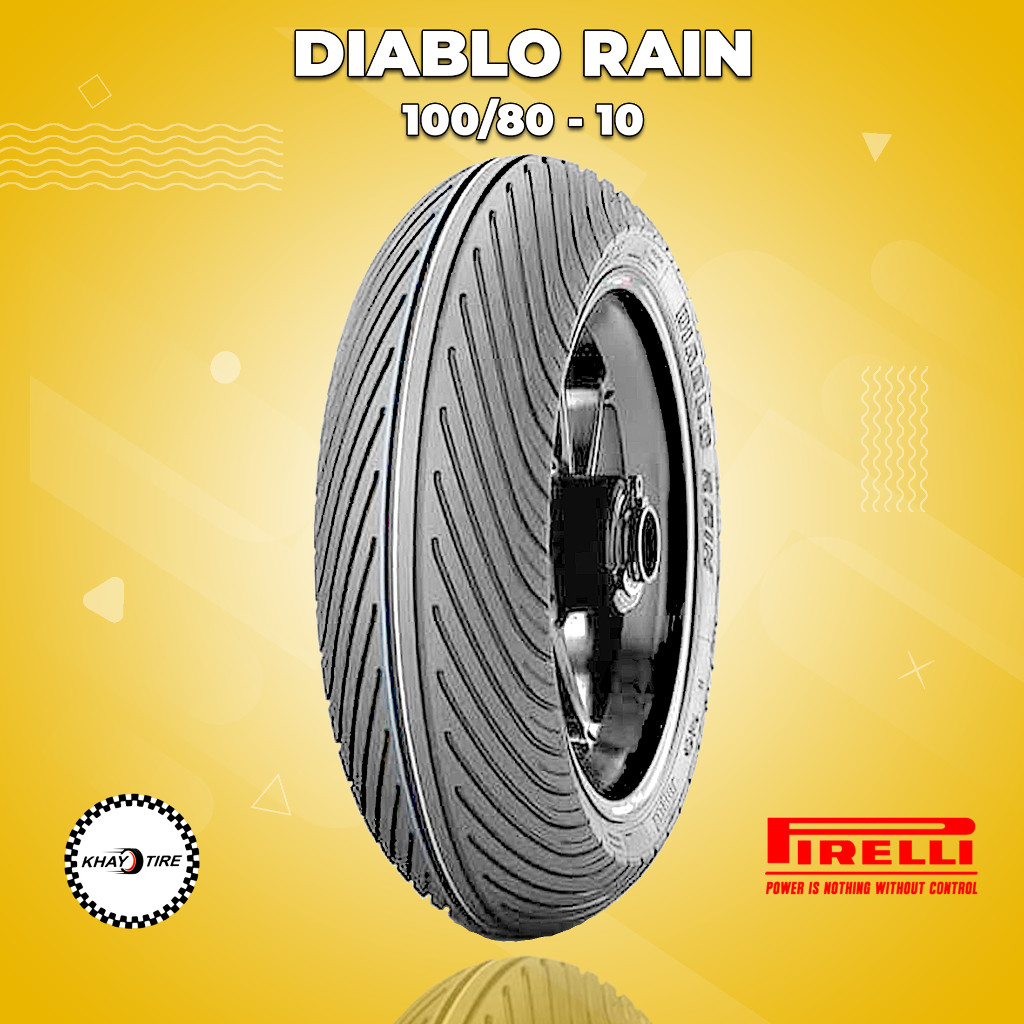 Ban Motor PIRELLI DIABLO RAIN 100/80 Ring 10 Tubeless