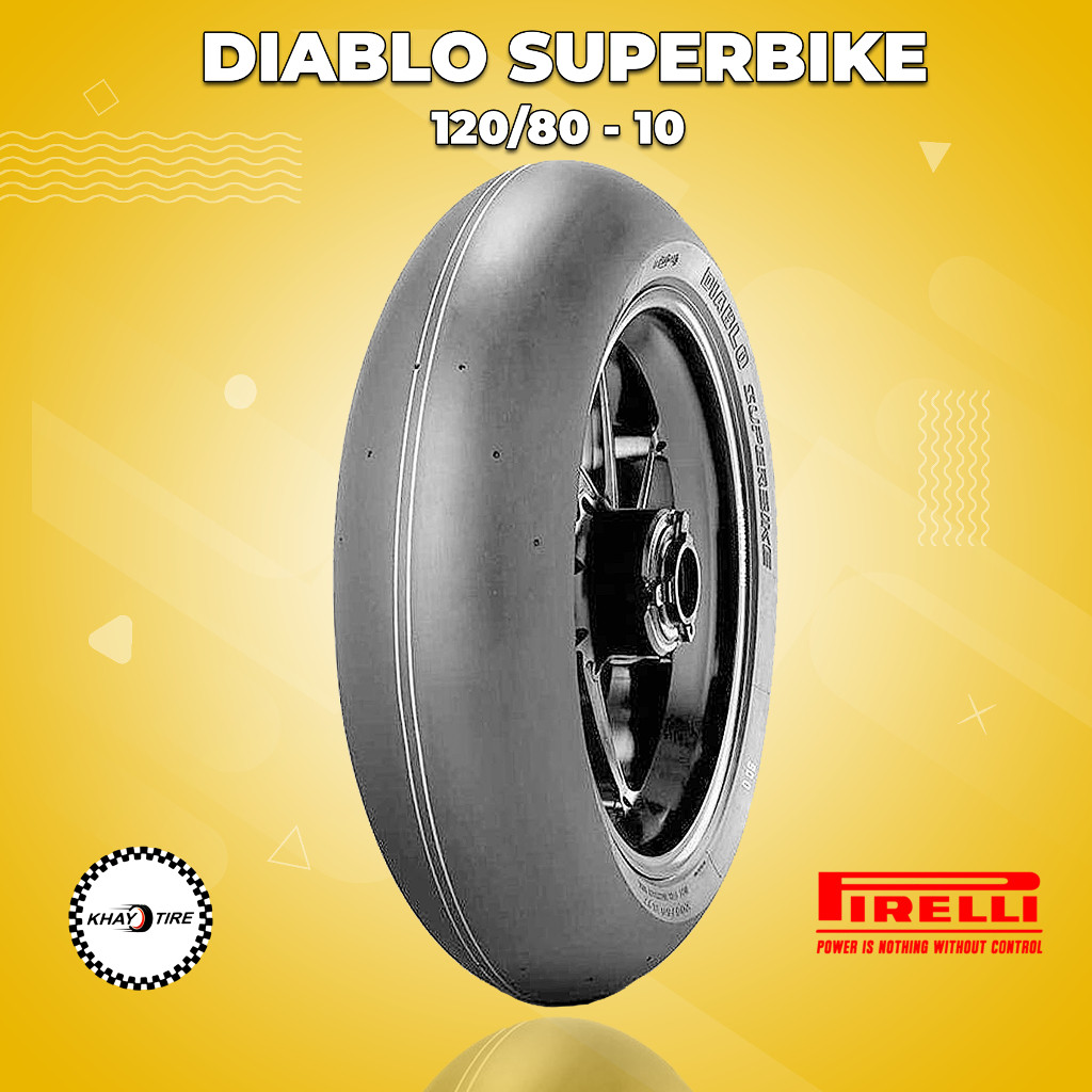 Ban Motor Slick PIRELLI DIABLO SUPERBIKE 120/80 Ring 10 Tubeless
