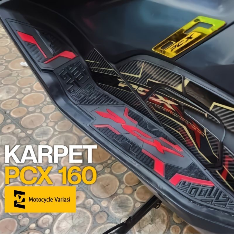 Karpet PCX 160 bordes pijakan kaki new PCX 160 original aksesoris motor pcx 160