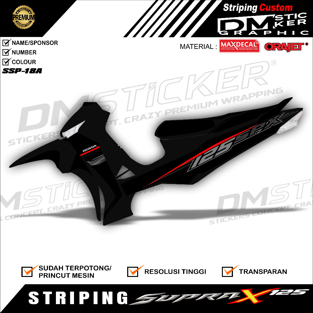 STRIPING VARIASI HONDA SUPRA X 125 2008 - 2018