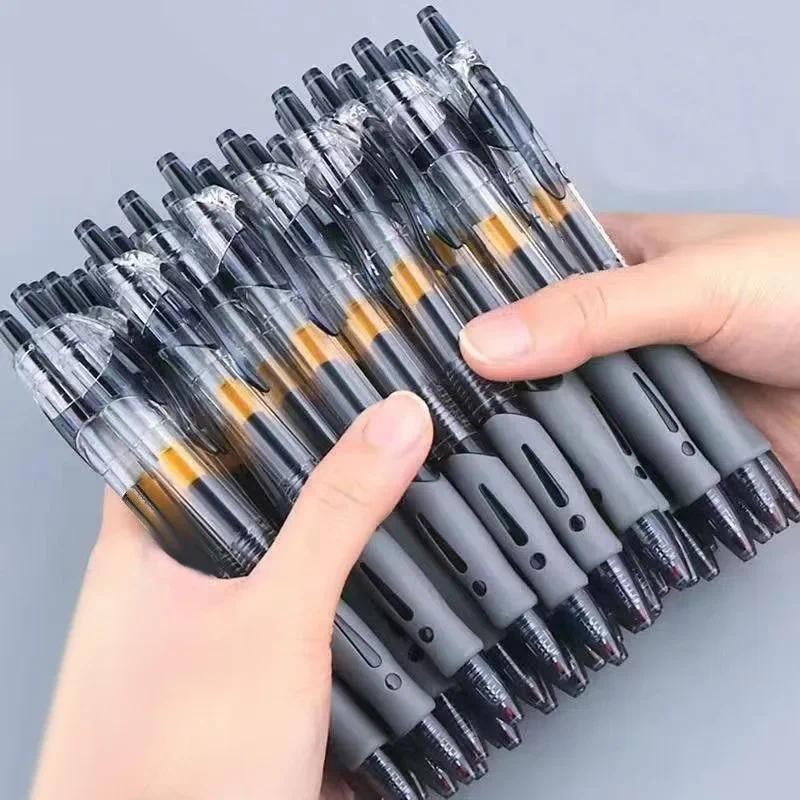 

12Pcs 0.5mm Retractable Gel Pens Set Black/blue Ink Ballpoint Writing Office Business Signature Kids School Supplies Stationery