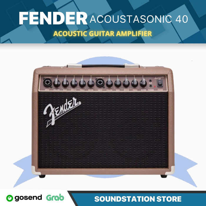 Fender Acoustasonic 40 Acoustic Guitar Combo Amplifier | Ampli Gitar Akustik