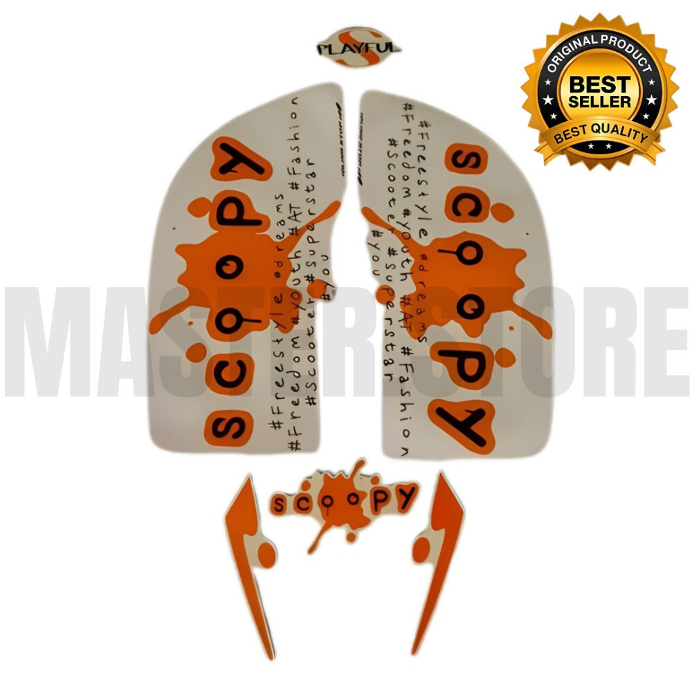 STIKER STRIPING STANDART SCOOPY PLAYFUL 2017 ORI TERMURAH TERLARIS
