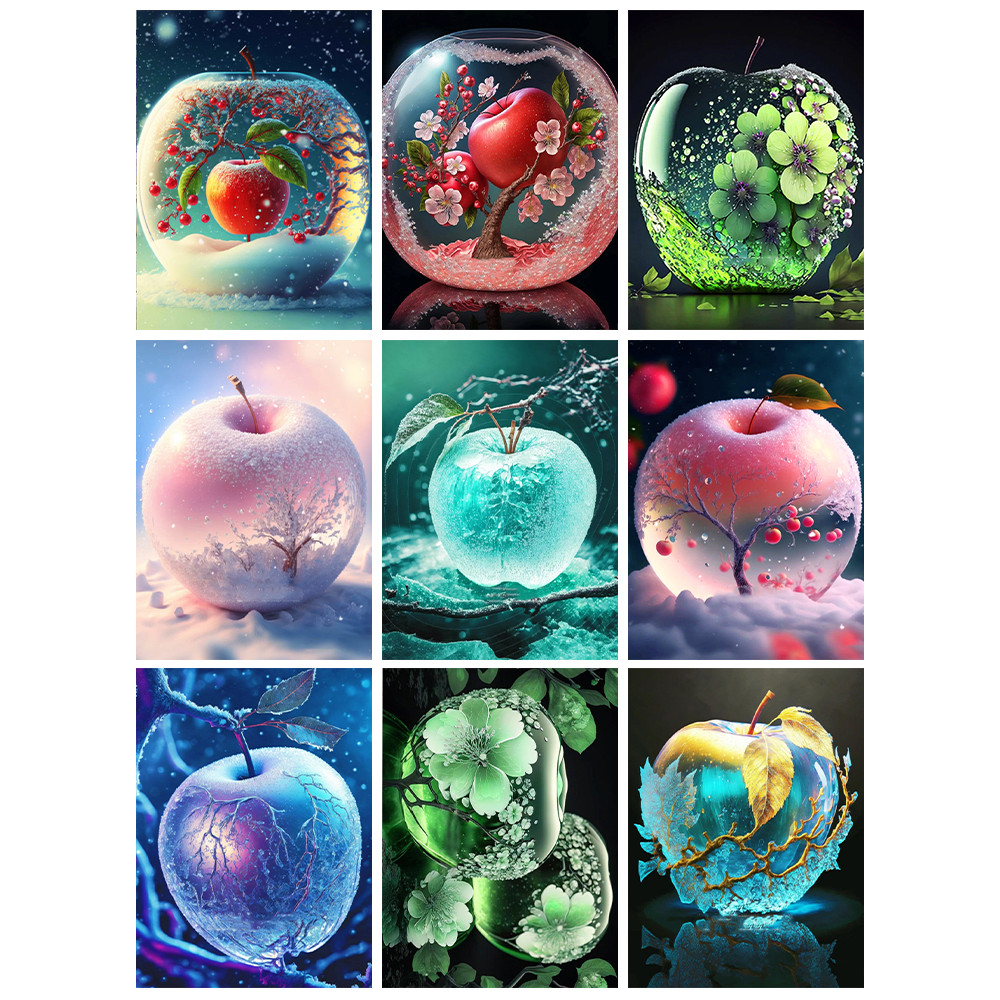 Creative Fruit 5D Diamond Painting Art Apple Diamond Painting Mosaic Full Diamond Embroidery Paintin