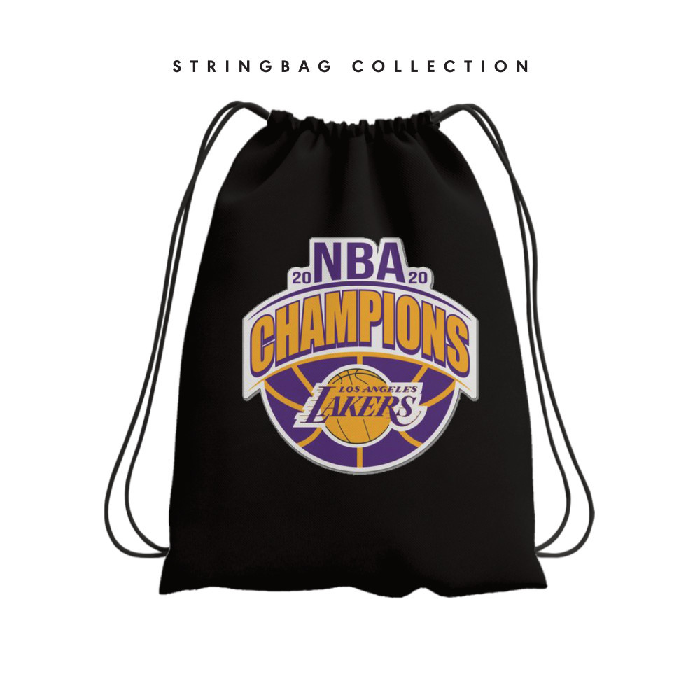 Promo Ransel sekolah Stringbag CHAMPIONS BASKETBALL NBA Raptor Mighty Duck Tas Serut
