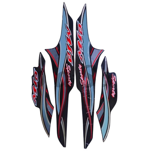 Stiker Striping Mio Sporty 2005 Hitam Putih - List Stiker Standart Mio Sporty 2005 termurah&terlaris