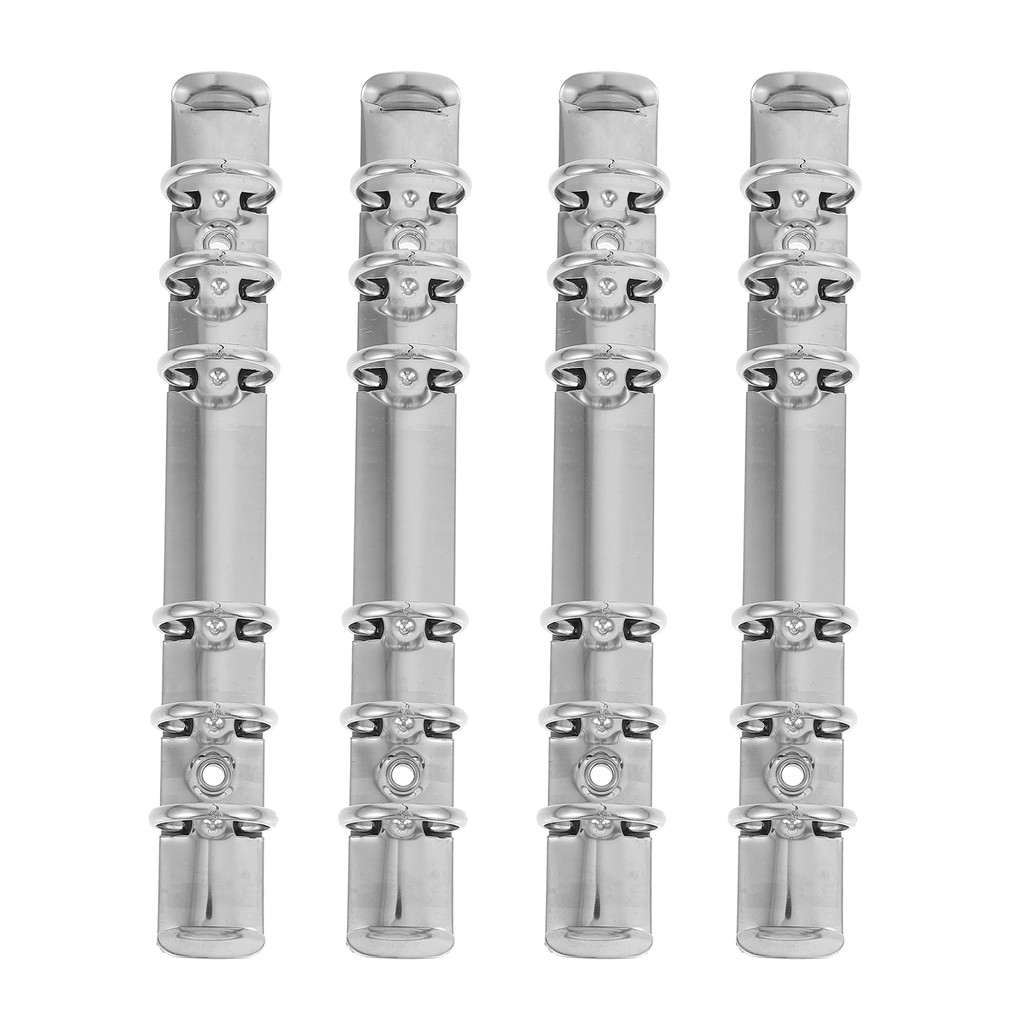 

4 Pcs Stainless Steel Binder The Notebook Mechanism Replacement A5 Loose Leaf File