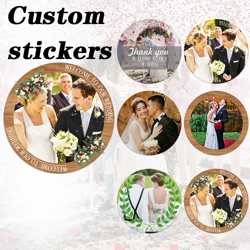 

Personalized Customized Picture Stickers, Wedding Envelope Sticker Decoration, You can Send Pictures to Customize,Waterproof ZP1