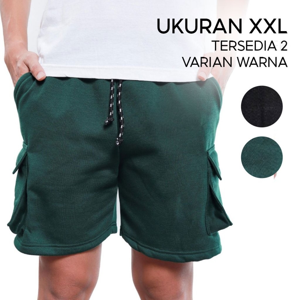 Celana Kargo Pendek Jumbo Pria Short Cargo Pants