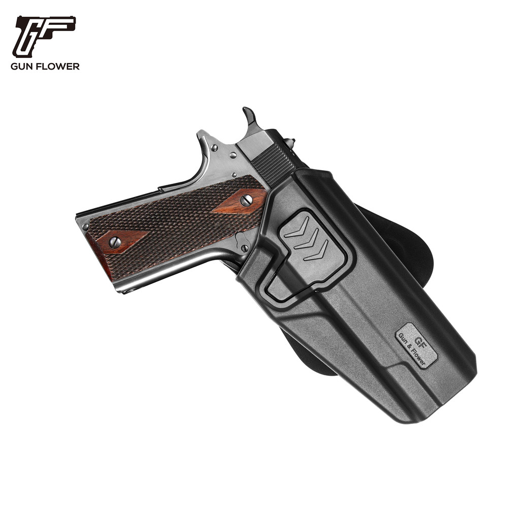 Gun&Flower Level II Fast Draw Tactical Outside Waistband Holster Polymer Paddle Pistol Pouch Case fi