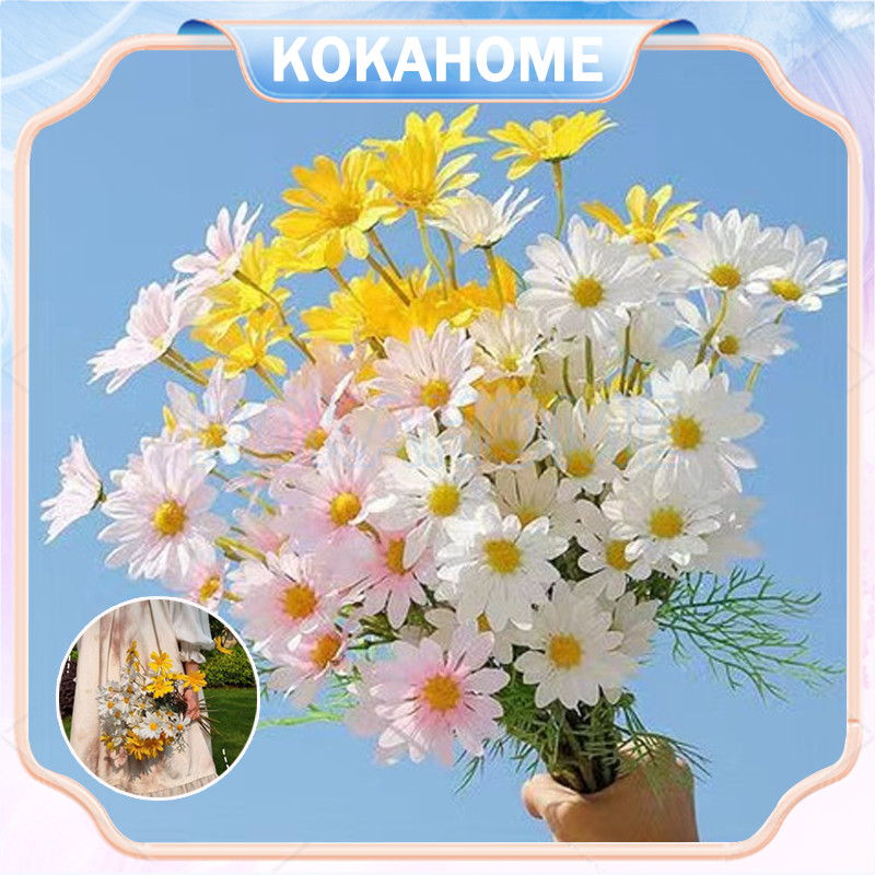 bunga aster buatan/bunga aster berkepala lima/bunga aster