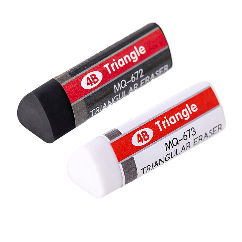 

2 Pieces Lytwtw's Stationery 4B Triangle Novelty Erasers Rubber Kawaii School Office Supplies Creative Eraser