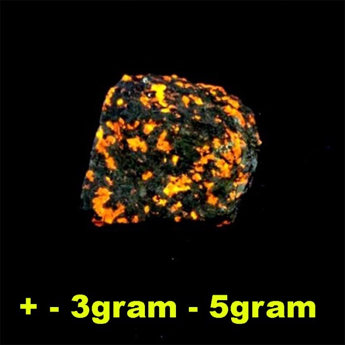 "SKY.LD" -  TERLARIS natural batu Alam Terang Yooperlites Flamestone meteor original Bersinar Di Baw