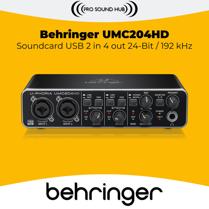 SALE - Behringer UMC204HD UMC204 UMC-204 UMC 204 HD Soundcard USB Interface