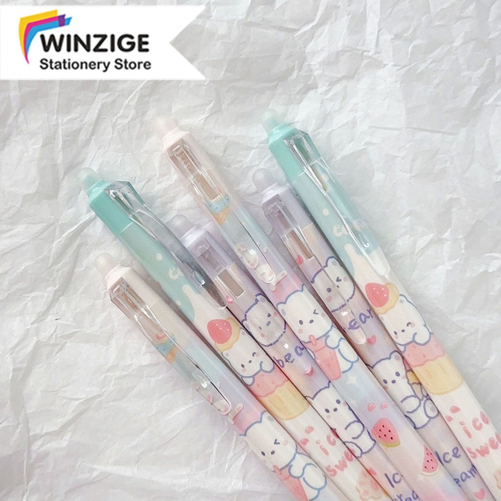 

Clearance Winzige pulpen hapus biru lucu 0.5mm erasable pen pulpen bisa di hapus tinta biru cute click gel pens pena mekanik