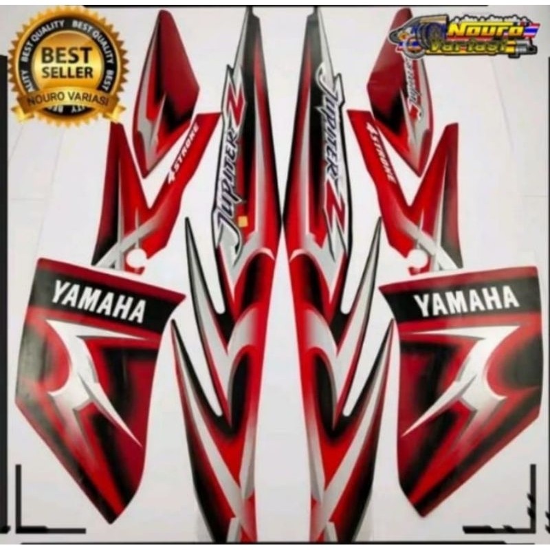 Striping ORI AJS premium  Jupiter Z Hitam Merah 2006 List Body Standar Berkualitas Termurah