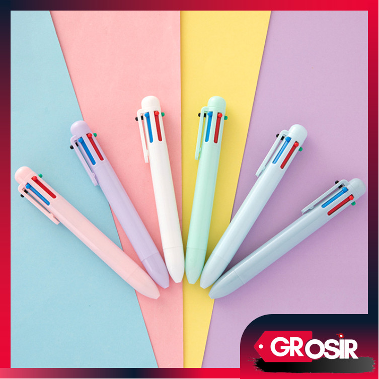

Grosir S5979 Pulpen Warna Mekanik Pastel Color / 6 In 1 Warna Pulpen Multicolor / Pulpen Warna Warni / Pulpen Sekolah Multicolor
