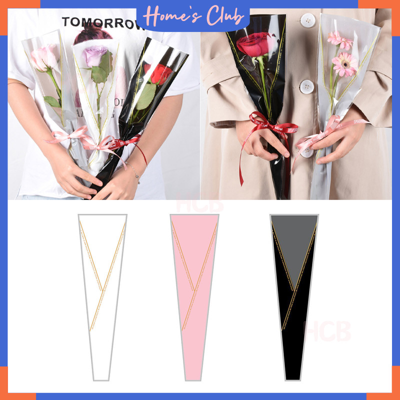 

50 Lembar Plastik Bungkus Wrapping Plastik Untuk Buket Mawar Rose