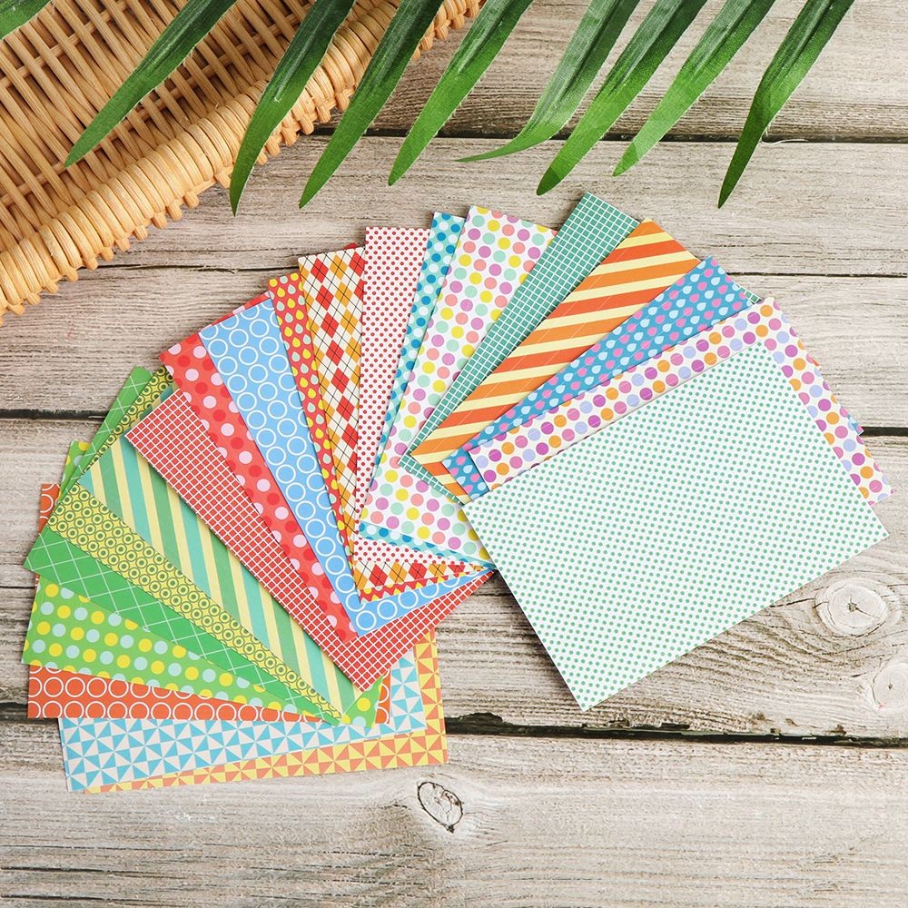 

20PCS/Lot Plaid Polka Dot Scrapbook Photos Frame Stickers for tax Mini Movie Photo Albums Decorative Supplies Paper Stickers