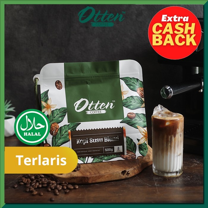 

TP Kopi Susu Blend 500gr Commercial House Blend - Biji / Bubuk Kopi Arabica Robusta Otten Coffee - Medium Fine